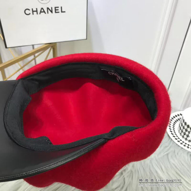 CHANEL香奈兒 秋冬新品 高端原版最新貝雷帽 百搭八角帽 皮帽簷鴨舌帽 LLWJ6999